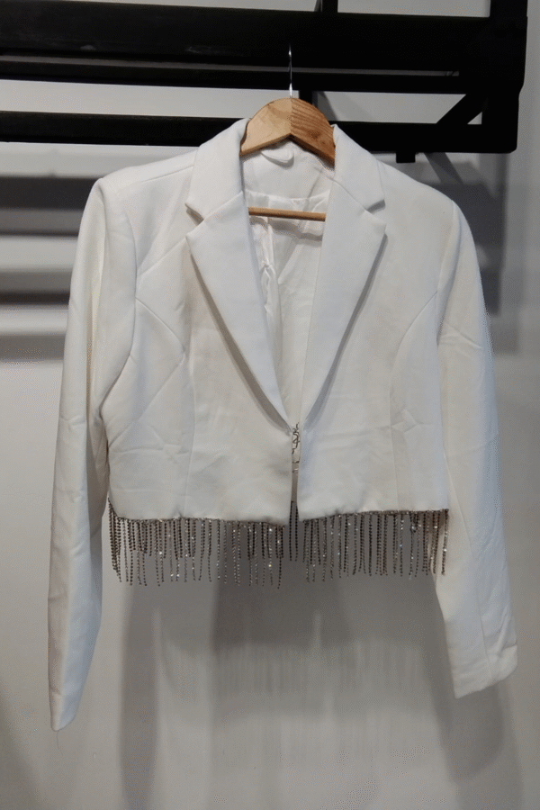 BLAZER  SASTRERO C/ STRASS EN RUEDO.