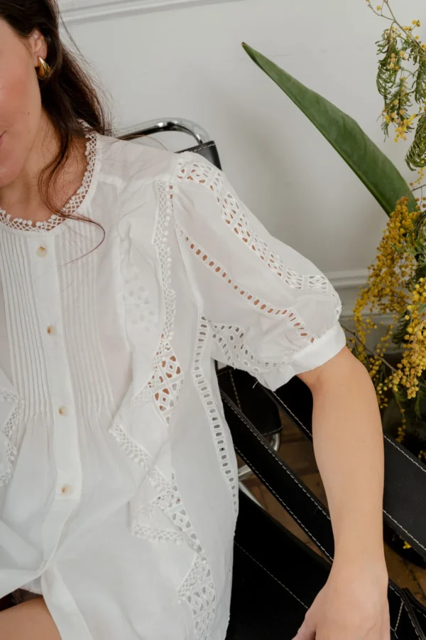 CAMISA MANGA CORTA PRINCESA CON TABLITAS - Imagen 3