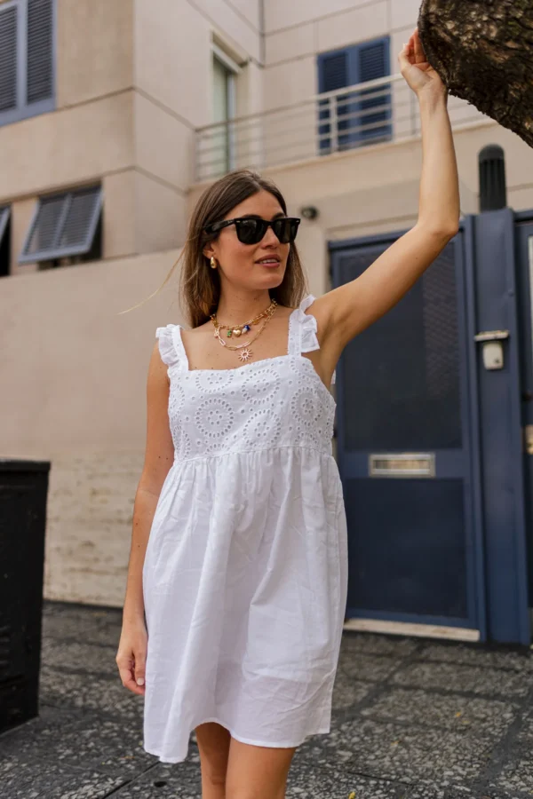 VESTIDO VOLADOS EN BRETEL