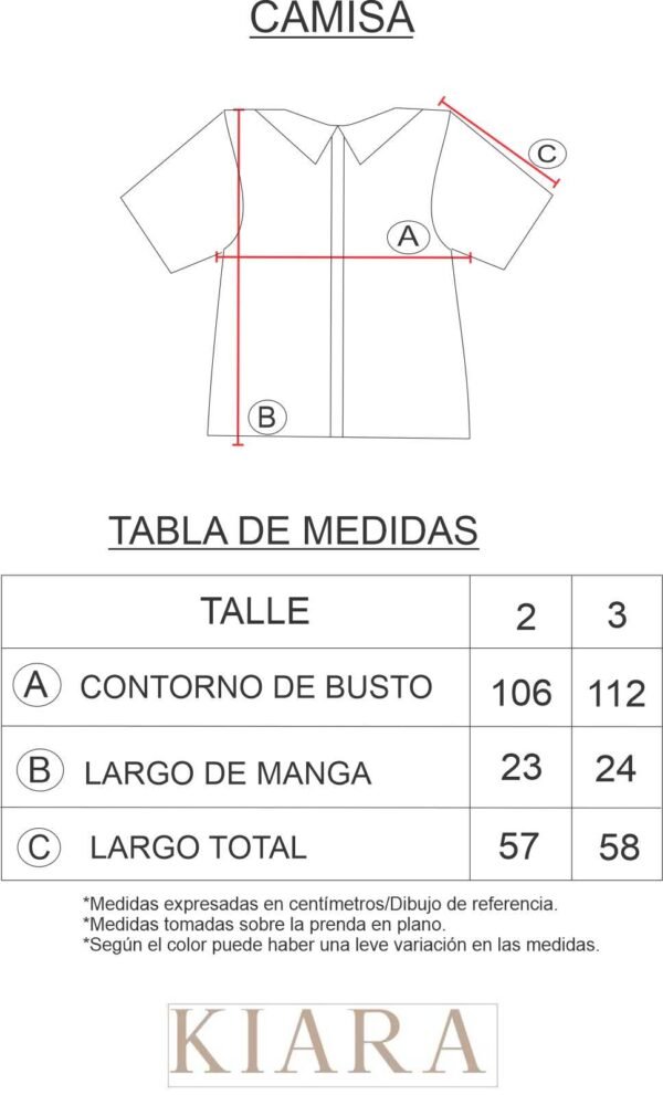 CAMISA MANGA CORTA DE BRODERIE - Imagen 3