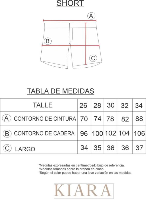 SHORT DE JEAN AZUL CON TACHAS - Imagen 5