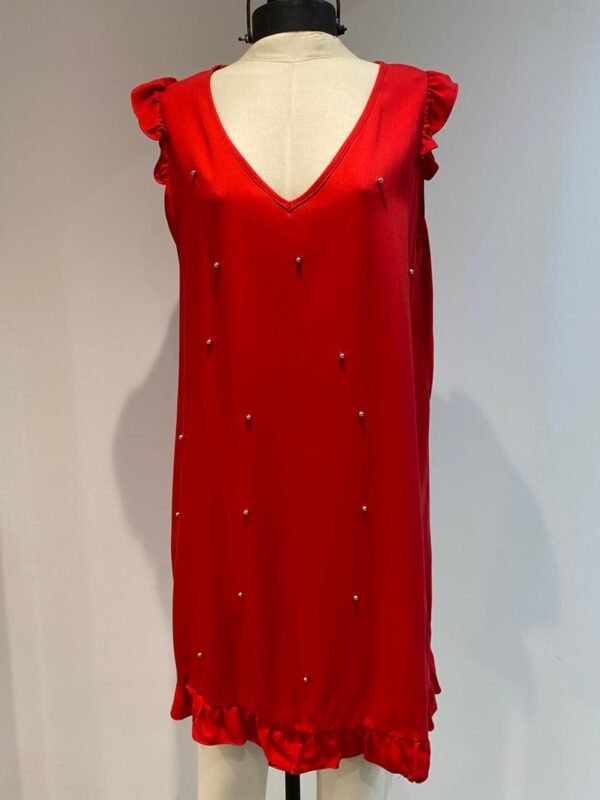 VESTIDO VOLADOS EN HOMBRO