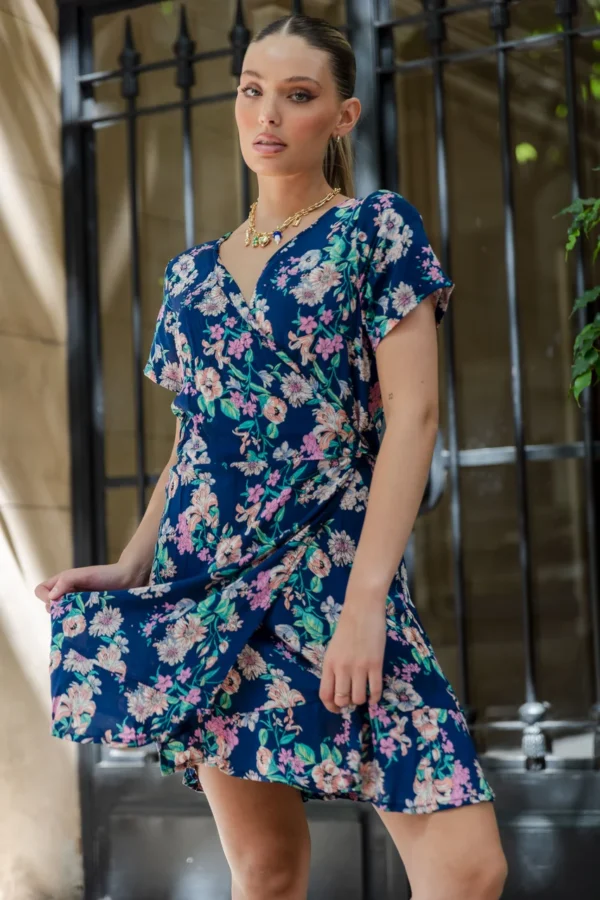 VESTIDO CRUZADO CON LAZO - Imagen 4