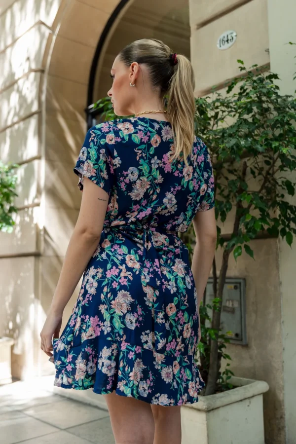 VESTIDO CRUZADO CON LAZO - Imagen 3