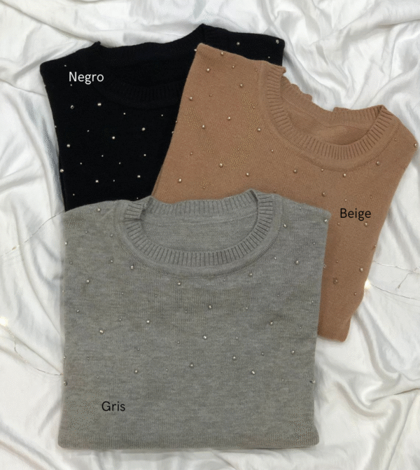 SWEATER CON TACHAS SALPICADAS EN DELANTERO - Imagen 5
