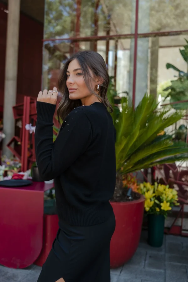 SWEATER CON TACHAS SALPICADAS EN DELANTERO - Imagen 3