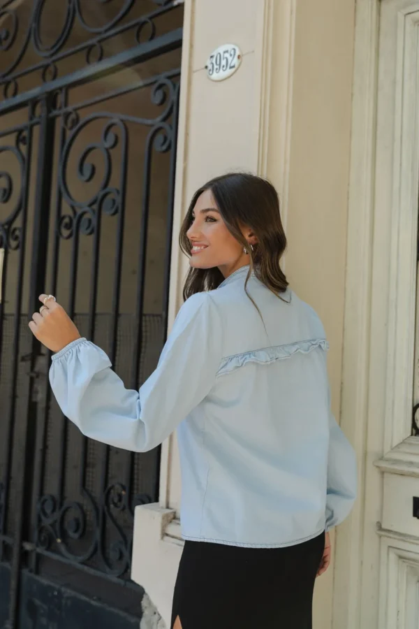 CAMISA JEANS BORDADO CANUTILLOS - Imagen 3
