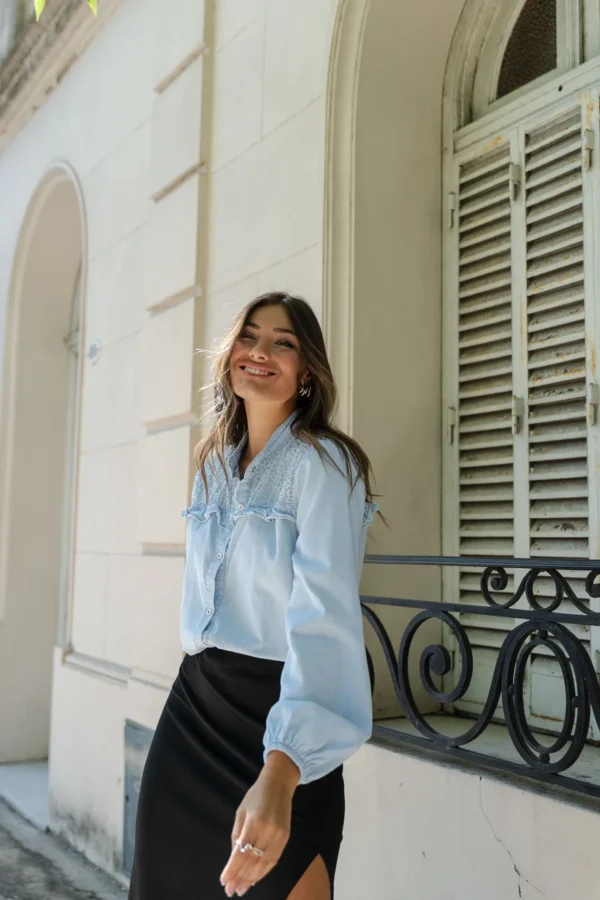 CAMISA JEANS BORDADO CANUTILLOS - Imagen 4