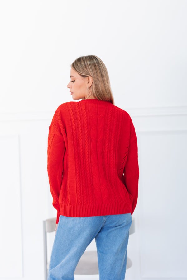 SWEATER CON TRENZAS Y CALADO - Imagen 2
